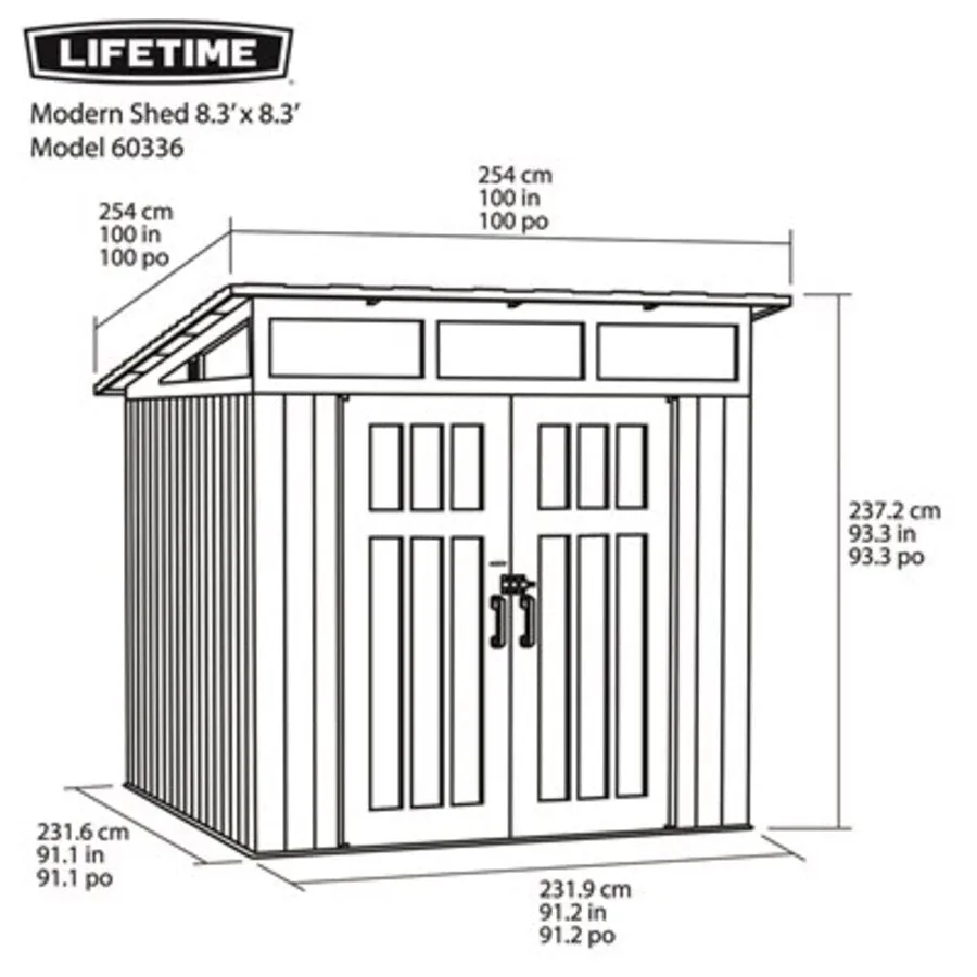Lifetime Modern Shed 8.3 x 8.3 ft. – 60336