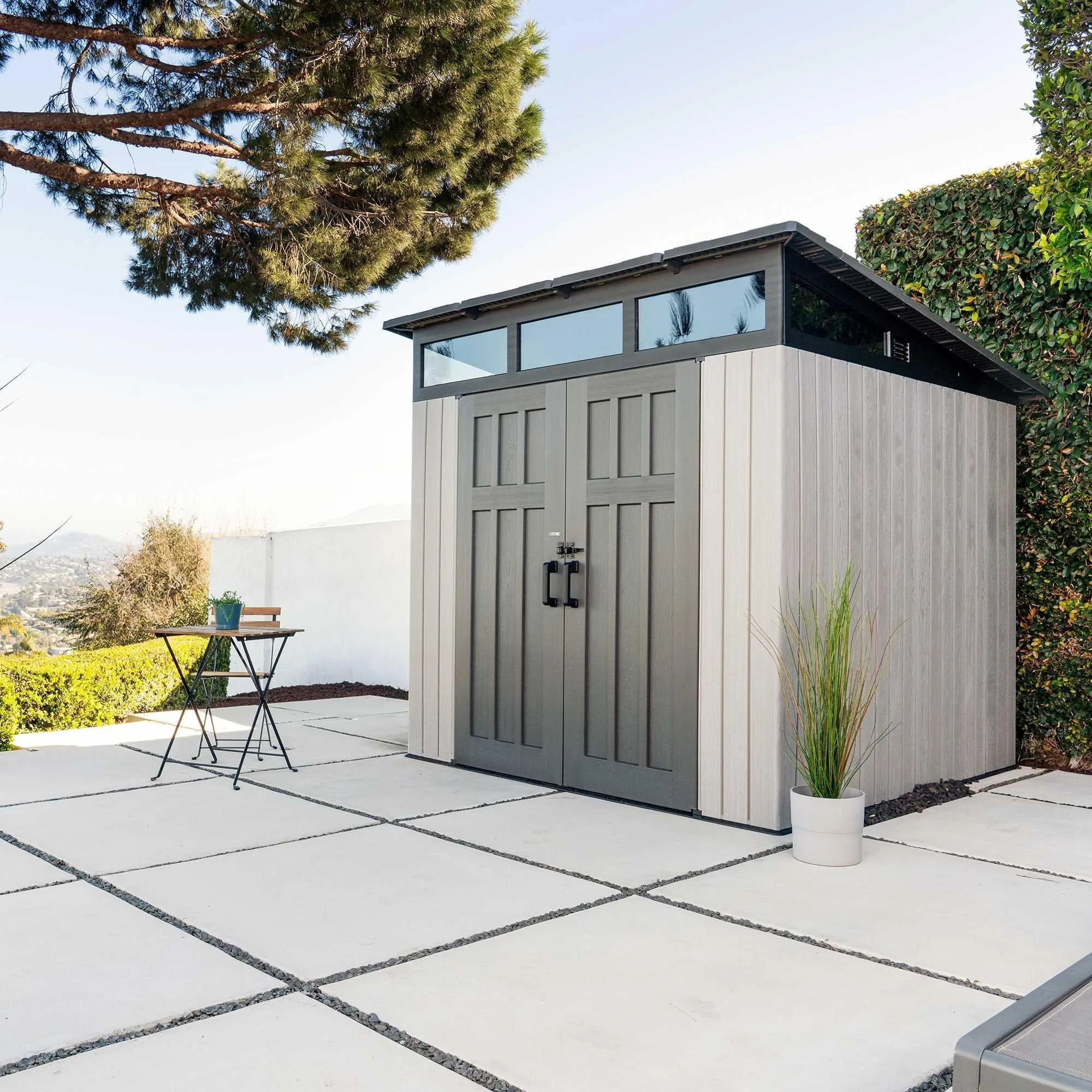 Lifetime 8.3 Ft. X 8.3 Ft. Farmhouse Storage Shed – 60542