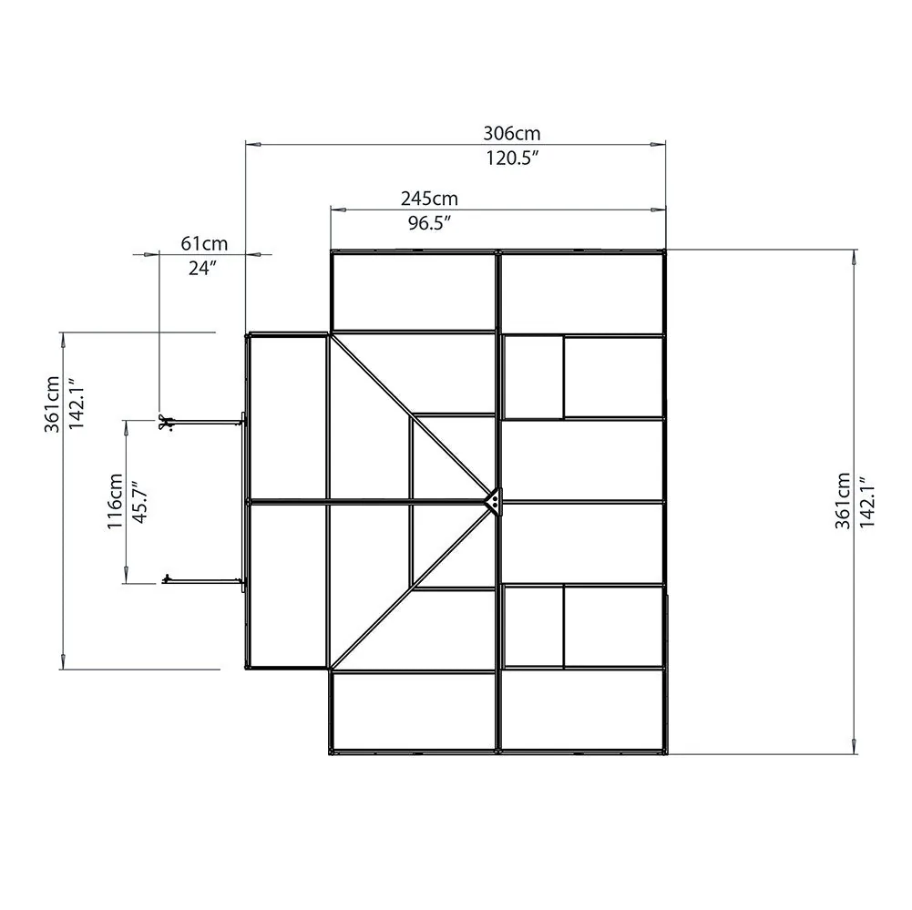 Chalet 12′ x 10′ Greenhouse