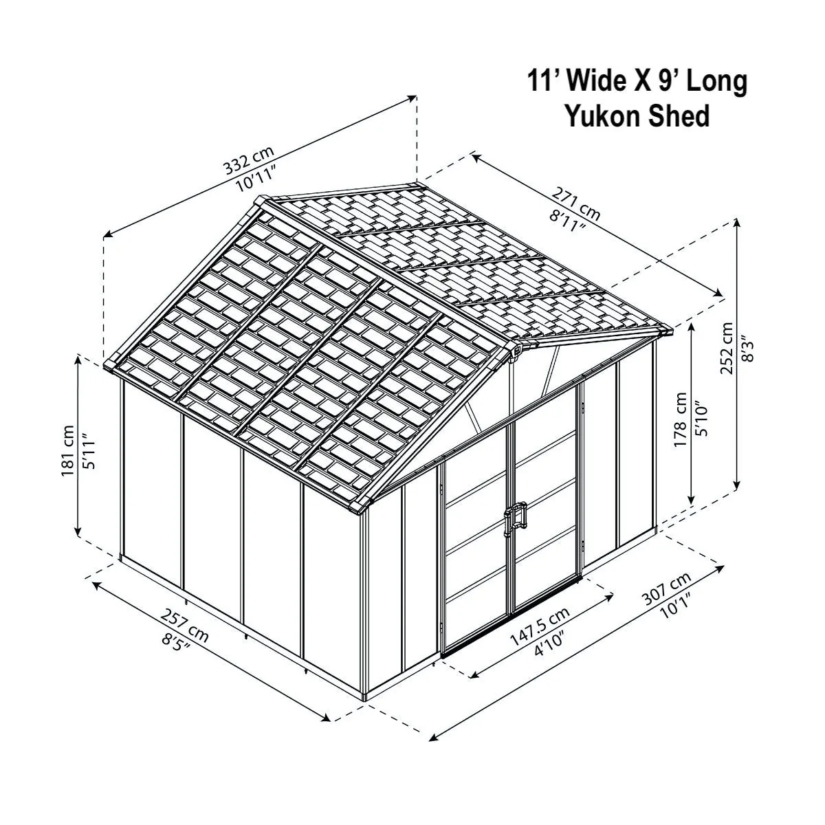 Heavy Duty Yukon Sunlit Garden & Utility Shed