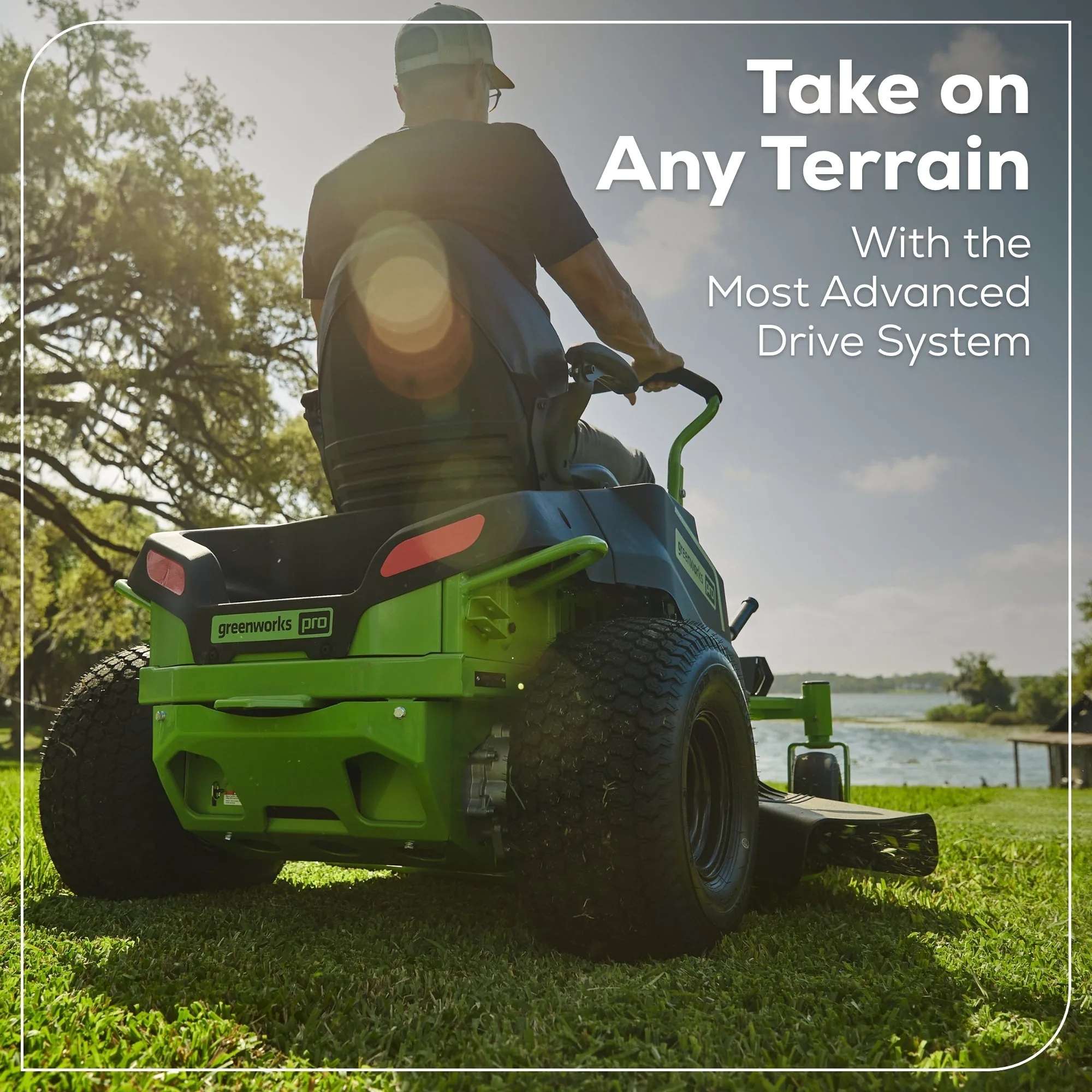 60V 42″ Electric CrossoverZ Zero Turn Mower with (4) 8 Ah Batteries and (2) Dual-Port Turbo Chargers