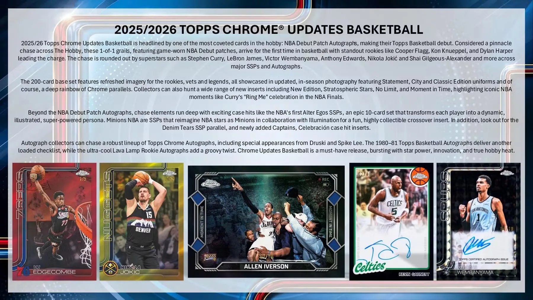 2025/26 Topps Chrome Update Series Basketball Mega Box (Original Factory Sealed)