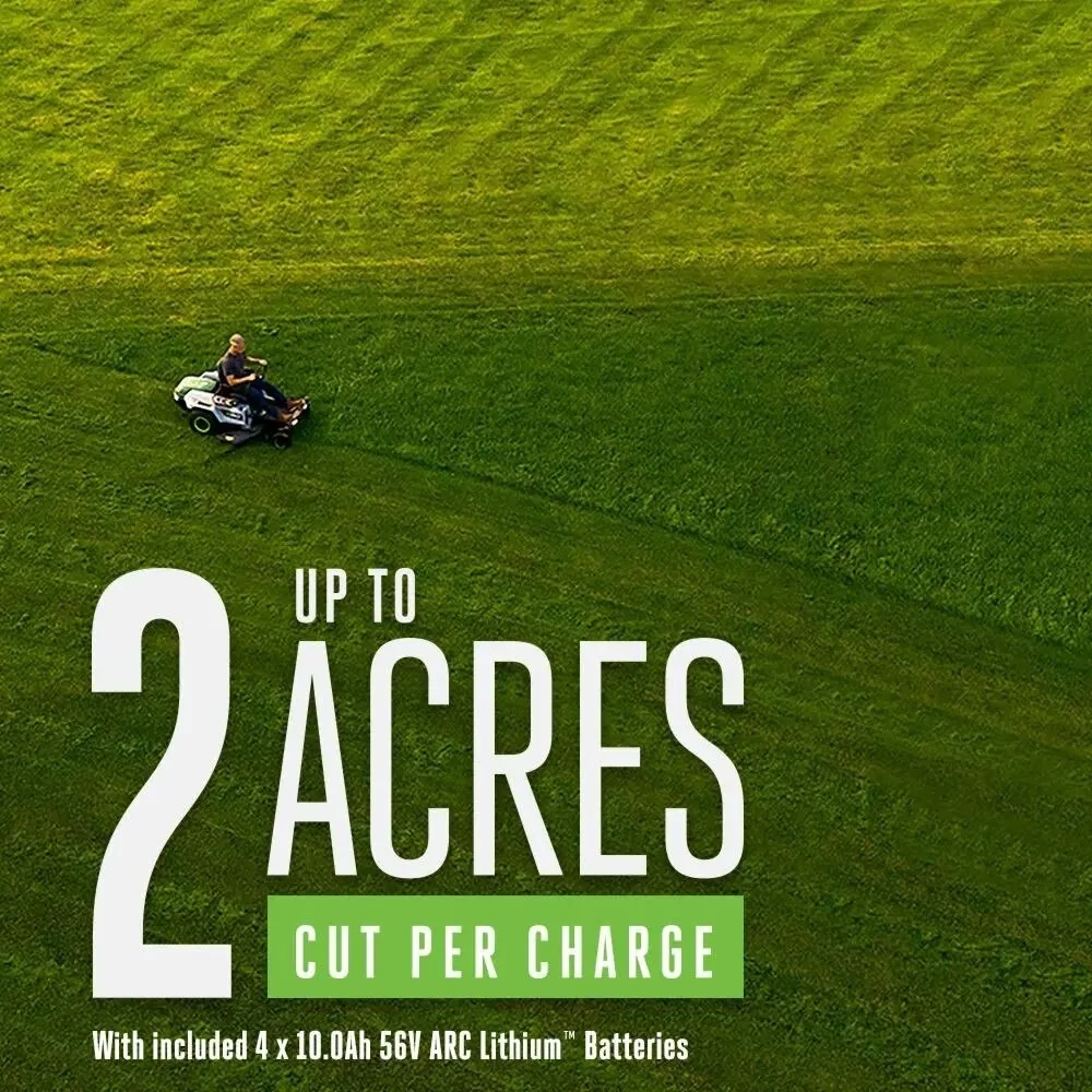EGO ZT4204L 42″ Zero Turn Riding Mower Kit W/ Lap Bar (4*4P 10Ah, 1600W Charger)