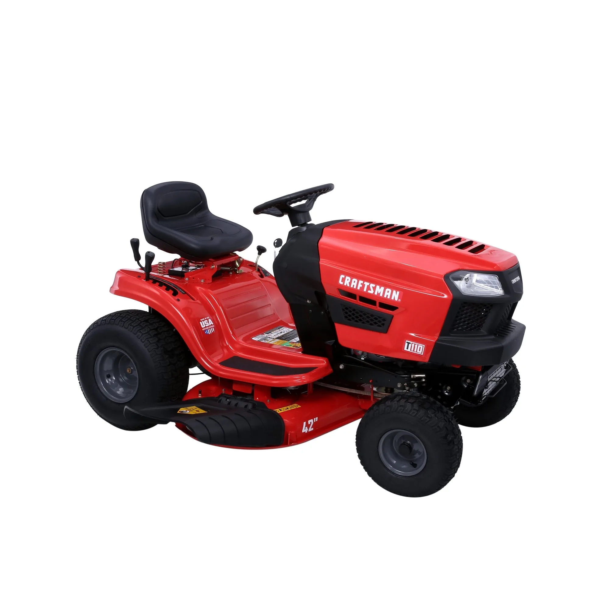 Craftsman T110 | 42″ Riding Mower | 17.5 HP Briggs & Stratton Engine | 7-Speed Transmission