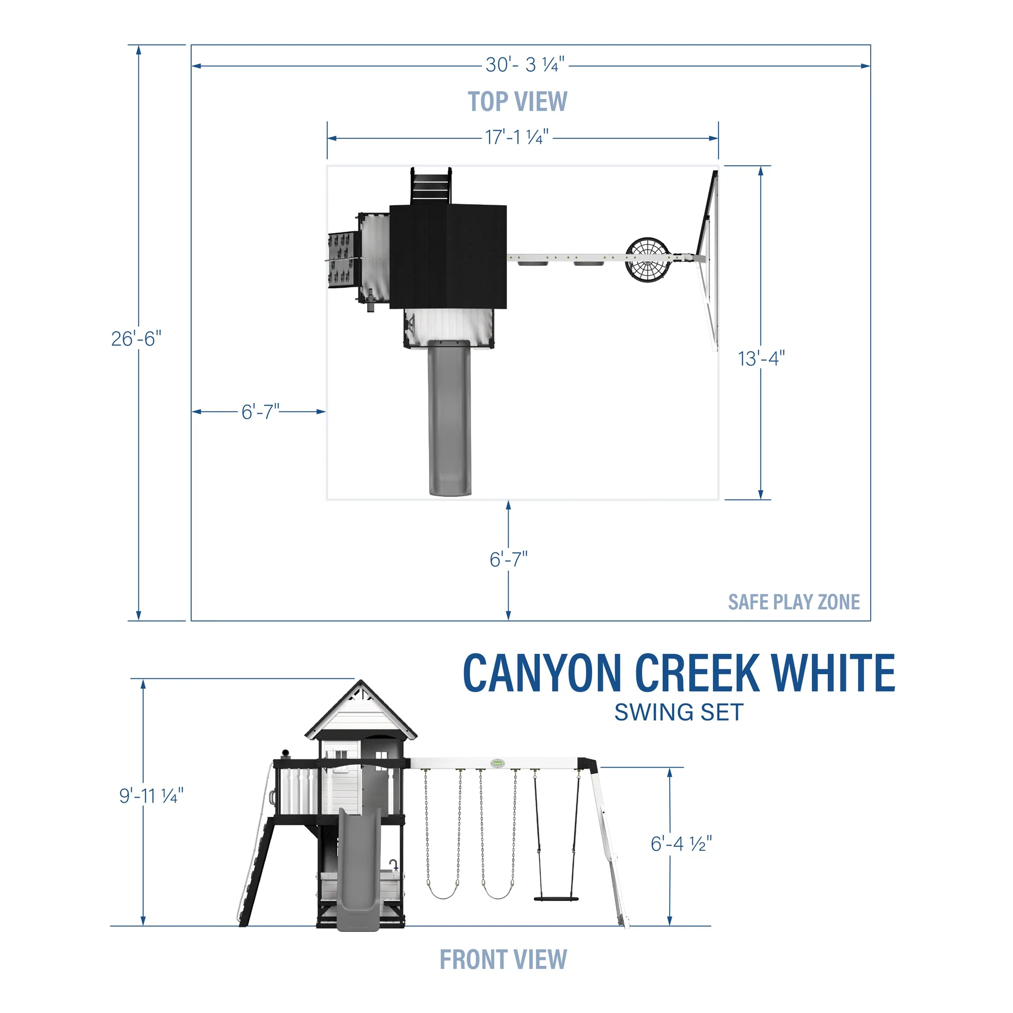 Canyon Creek Swing Set – White