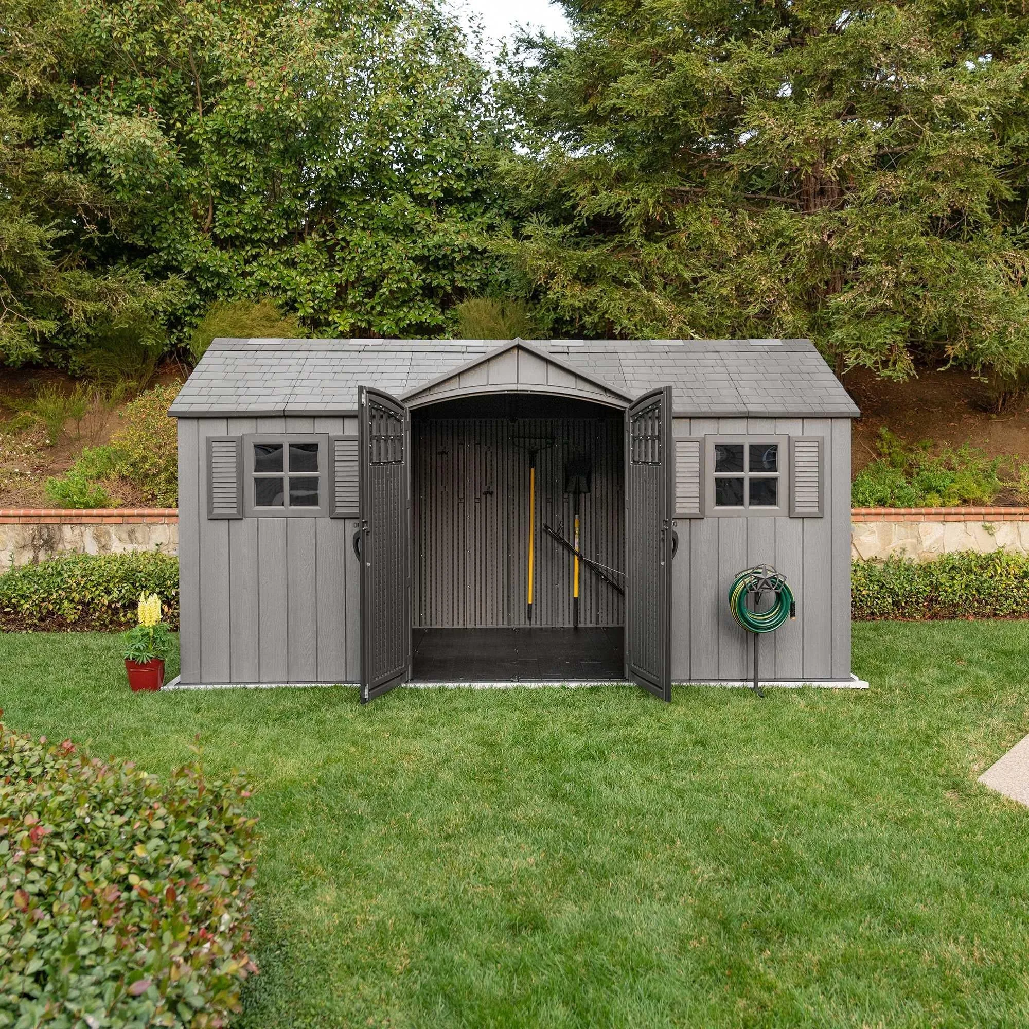 Lifetime 15 Ft X 8 Ft Outdoor Storage Shed – 60318