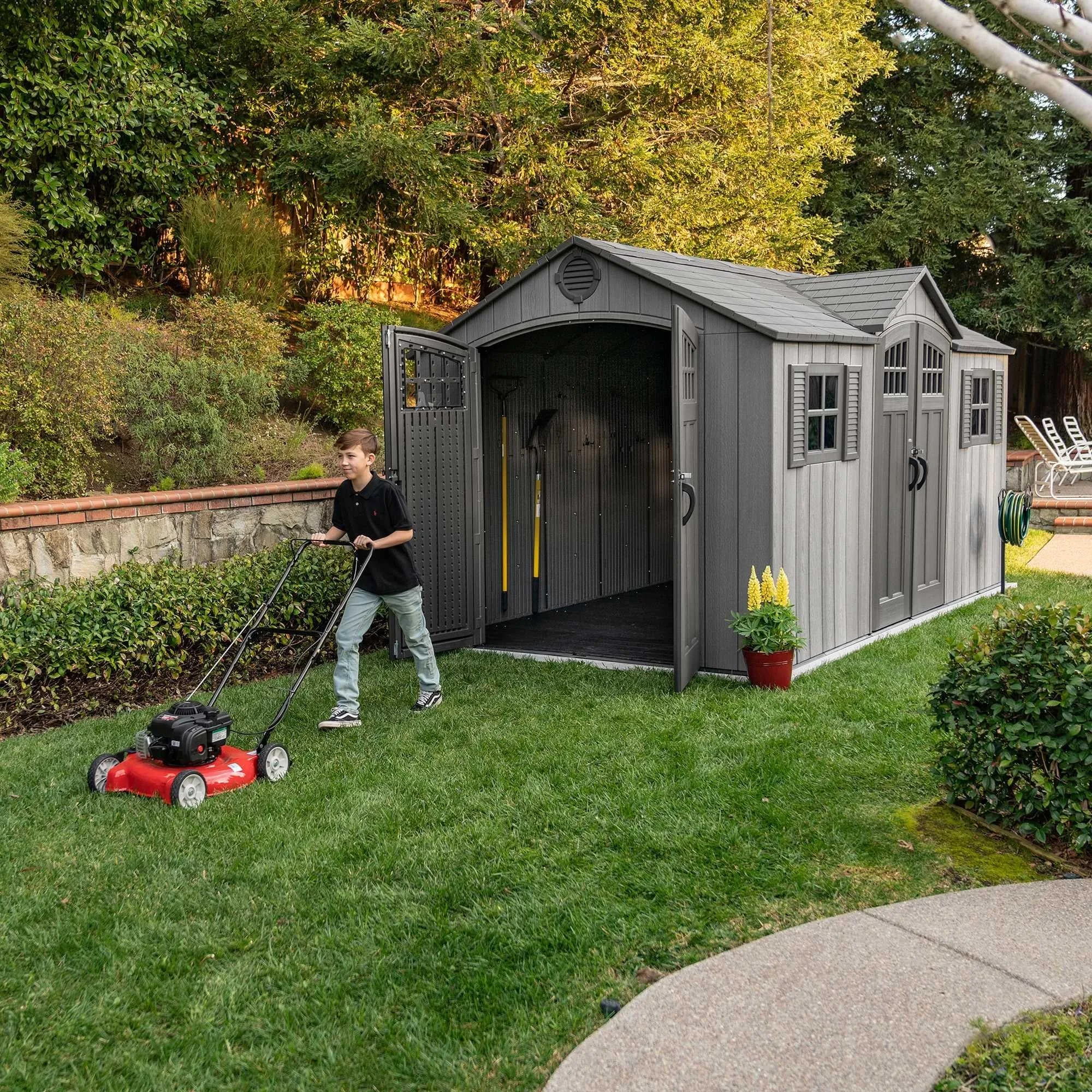 Lifetime 15 Ft X 8 Ft Outdoor Storage Shed – 60318