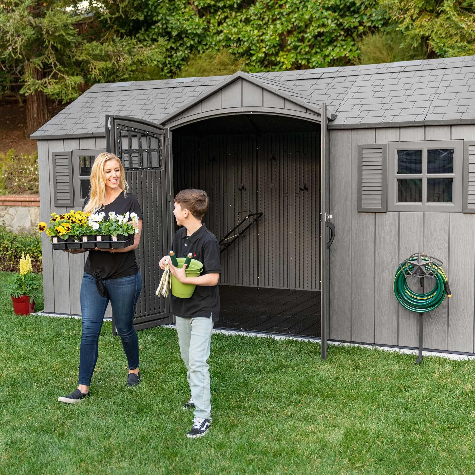 Lifetime 15 Ft X 8 Ft Outdoor Storage Shed – 60318