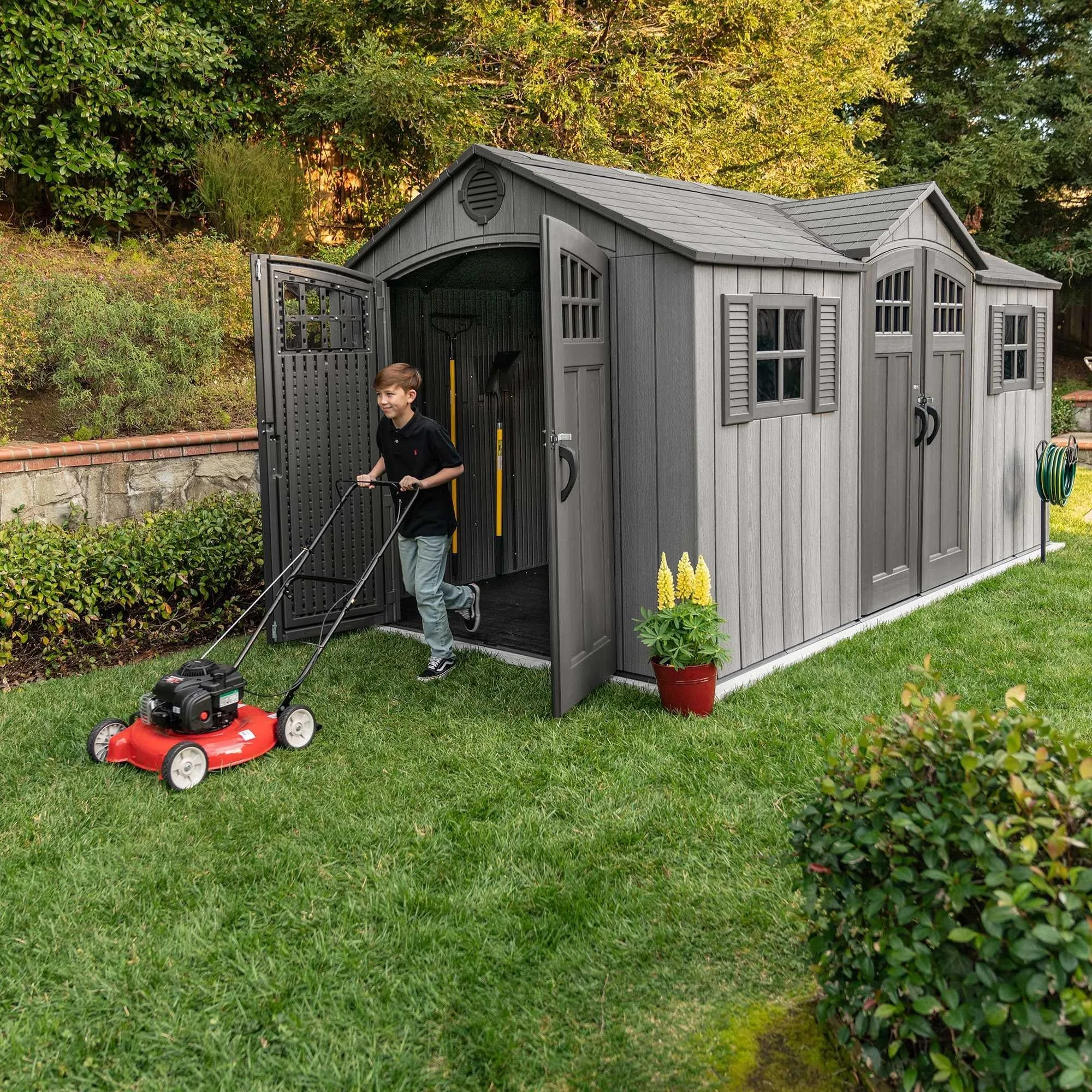 Lifetime 15 Ft X 8 Ft Outdoor Storage Shed – 60318