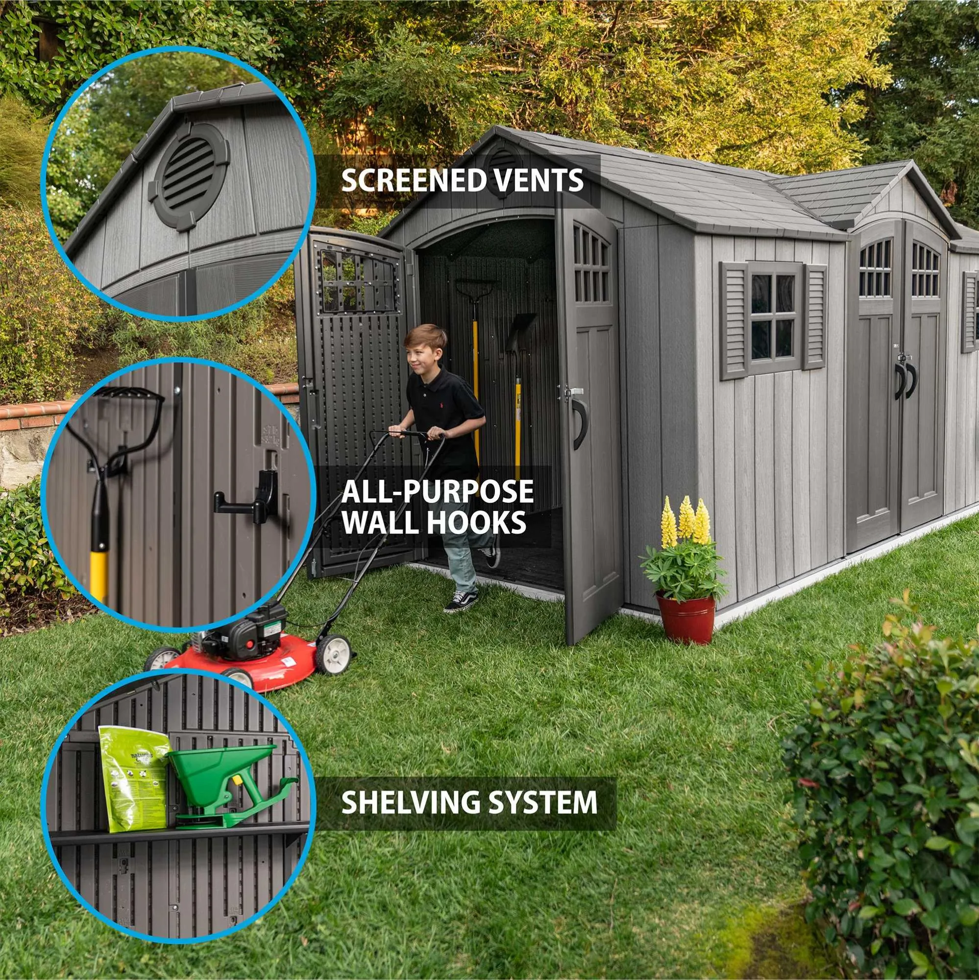 Lifetime 15 Ft X 8 Ft Outdoor Storage Shed – 60318