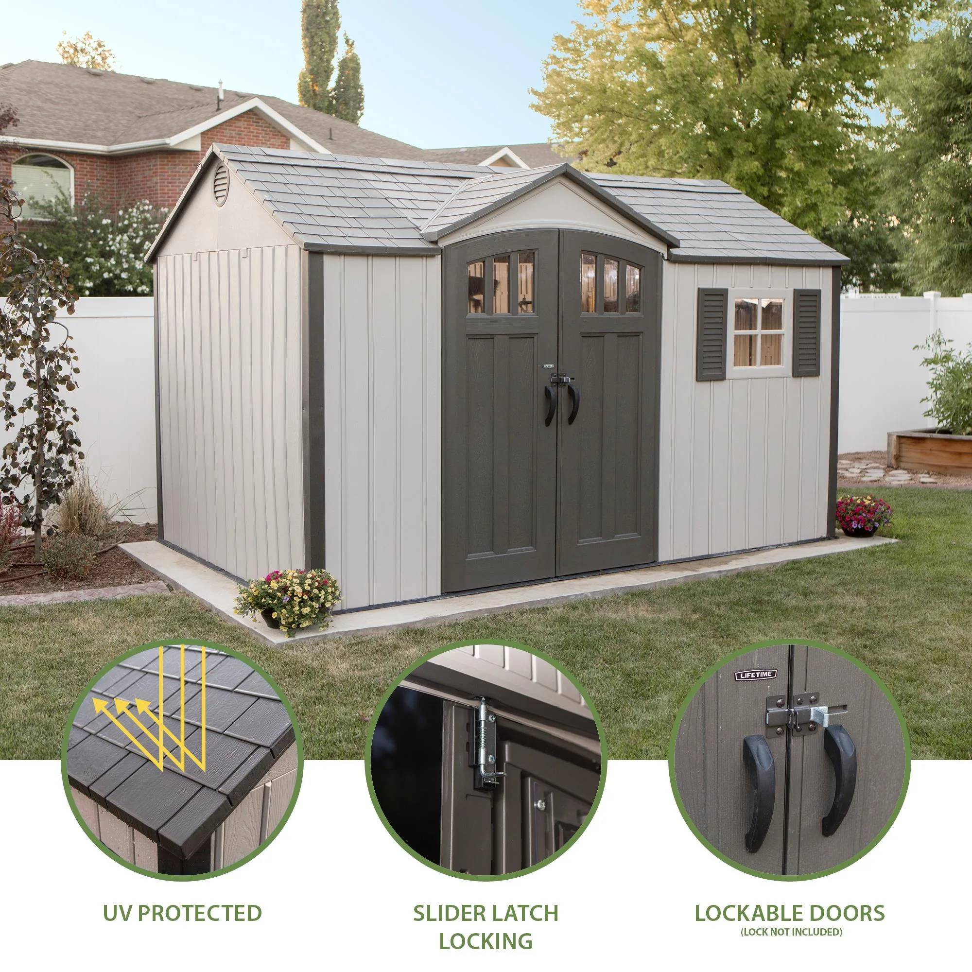 Lifetime 12.5 Ft. X 8 Ft. Outdoor Storage Shed – 60223