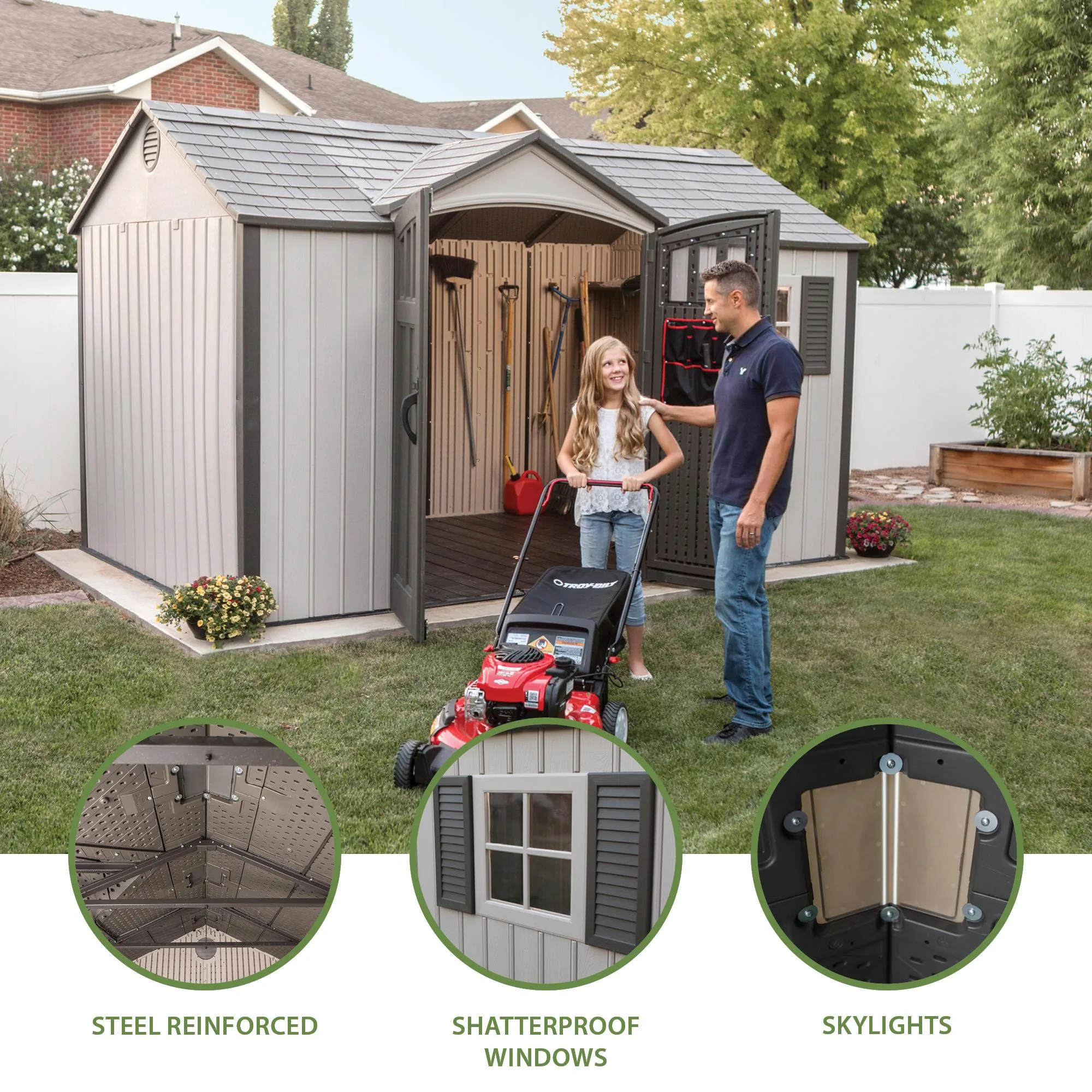 Lifetime 12.5 Ft. X 8 Ft. Outdoor Storage Shed – 60223