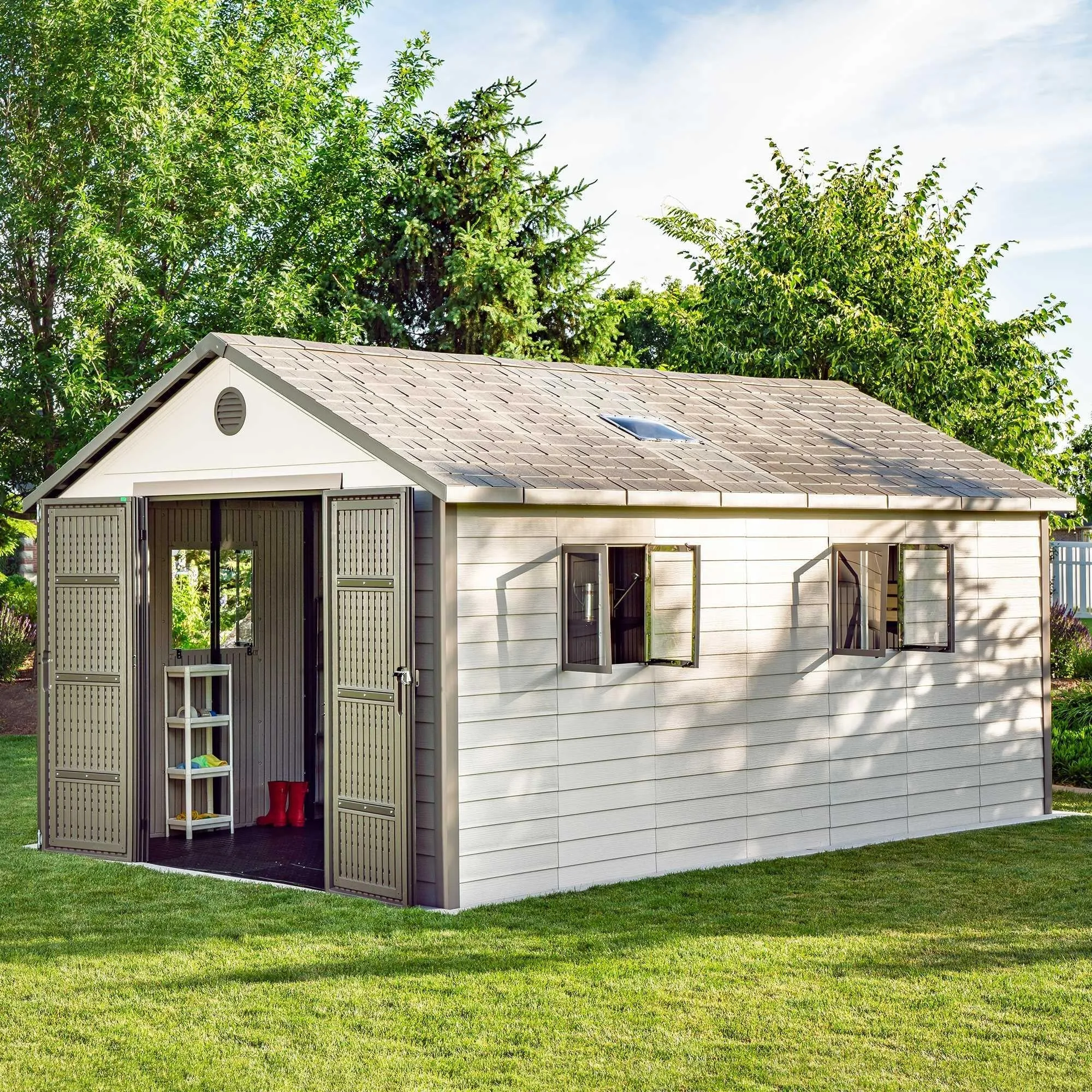 Lifetime 11 Ft. X 18.5 Ft. Outdoor Storage Shed – 60355