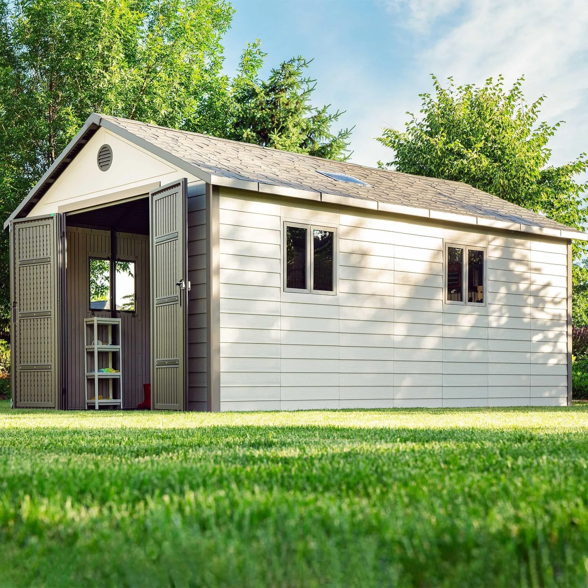 Lifetime 11 Ft. X 18.5 Ft. Outdoor Storage Shed – 60355