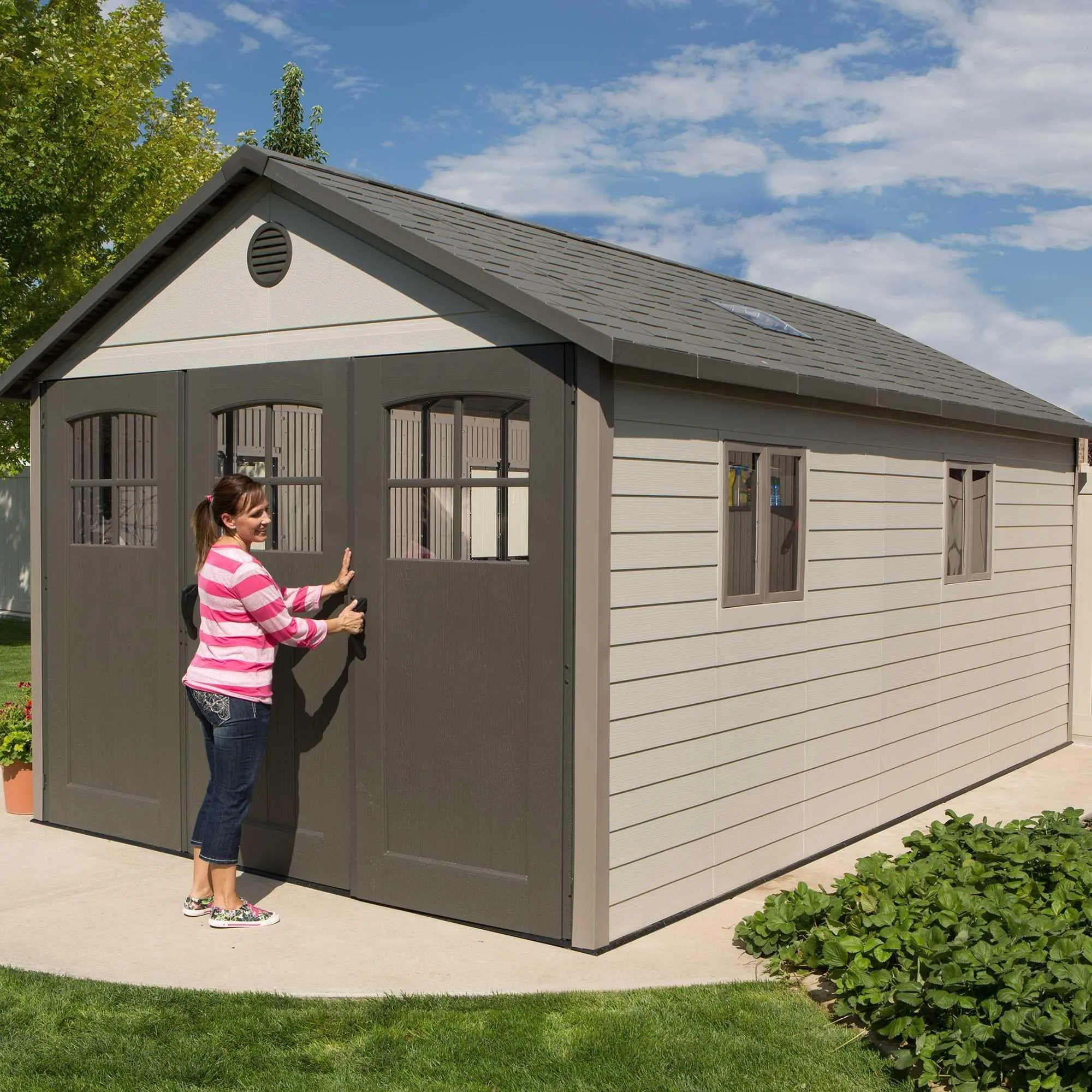 Lifetime 11 Ft. X 18.5 Ft. Outdoor Storage Shed – 60236