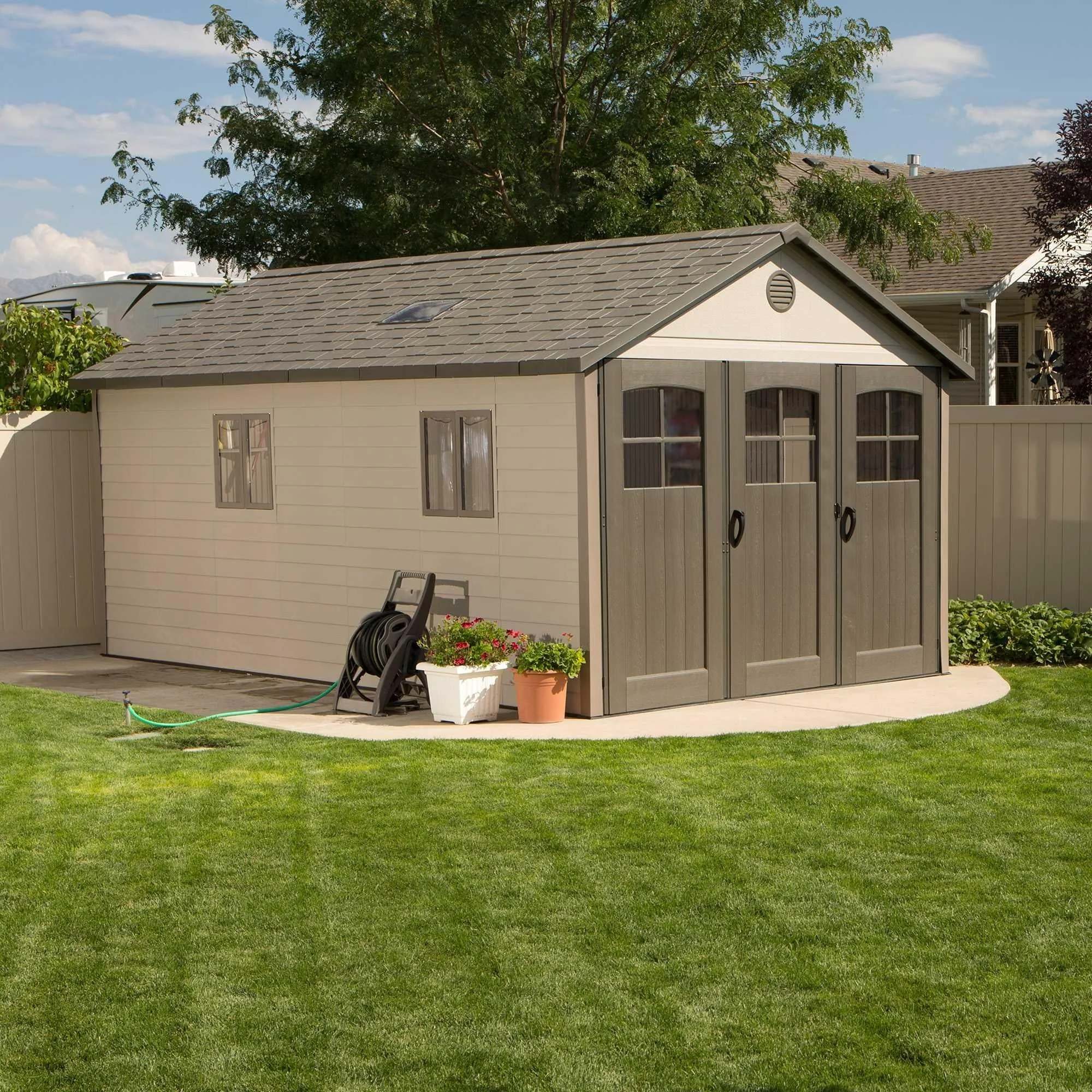 Lifetime 11 Ft. X 18.5 Ft. Outdoor Storage Shed – 60236