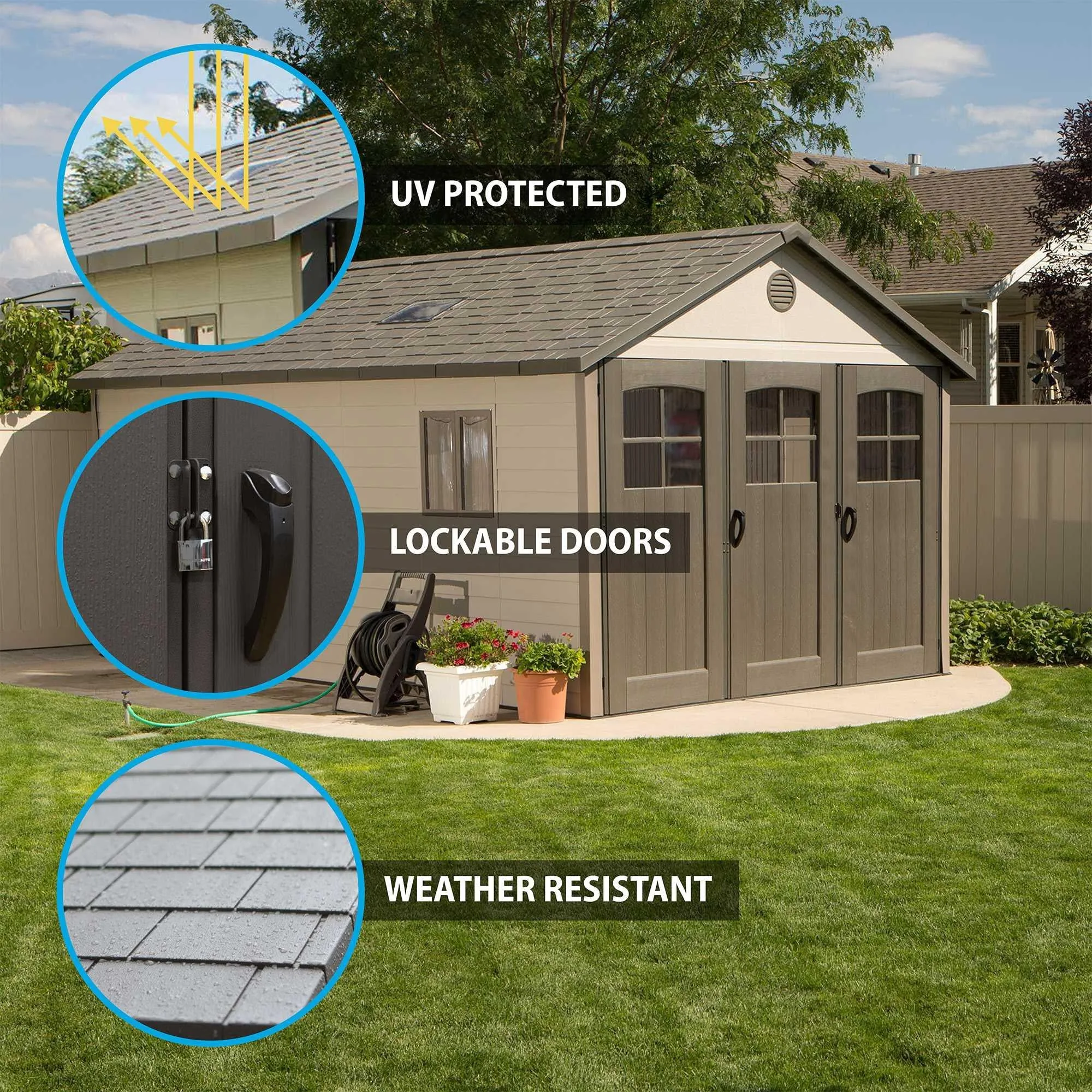 Lifetime 11 Ft. X 18.5 Ft. Outdoor Storage Shed – 60236