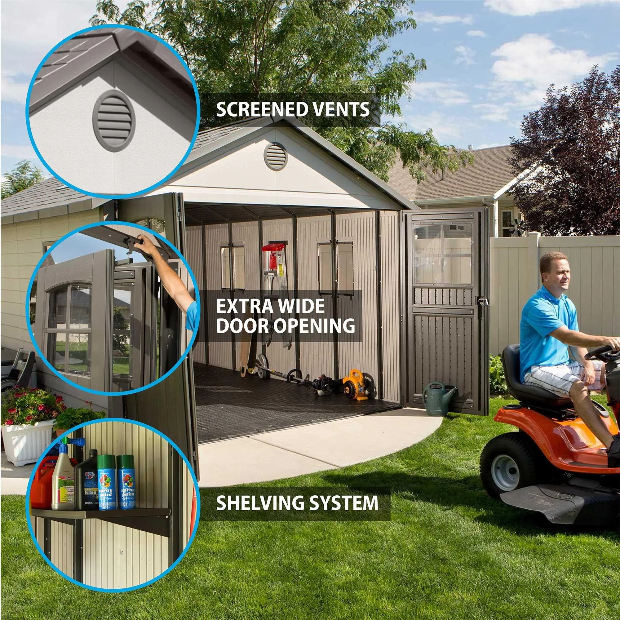 Lifetime 11 Ft. X 18.5 Ft. Outdoor Storage Shed – 60236