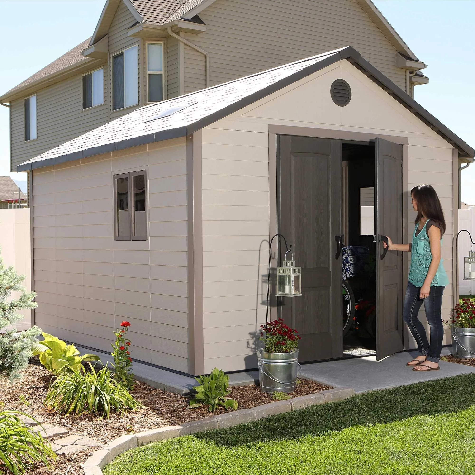 Lifetime 11 Ft. X 13.5 Ft. Outdoor Storage Shed – 6415