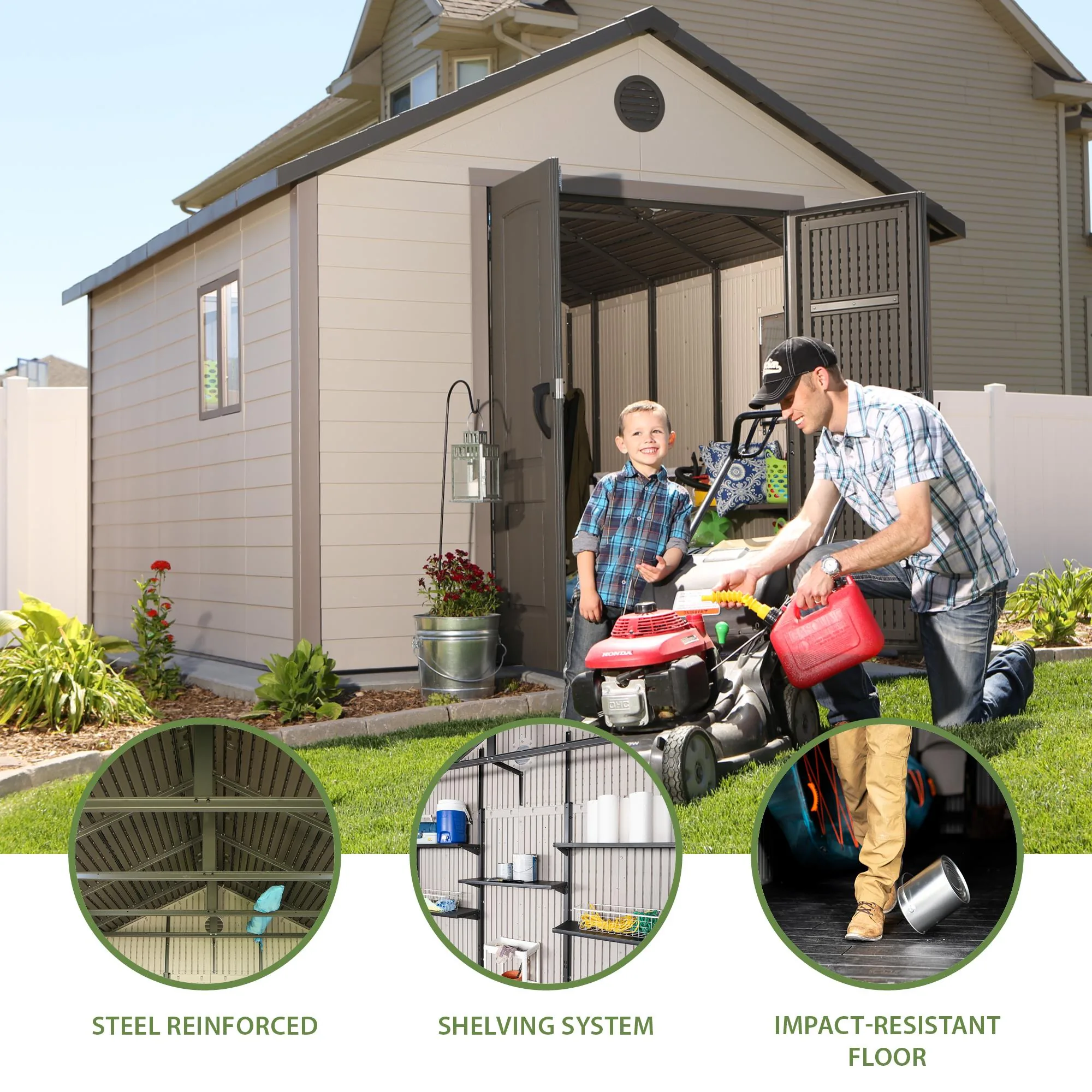 Lifetime 11 Ft. X 13.5 Ft. Outdoor Storage Shed – 6415