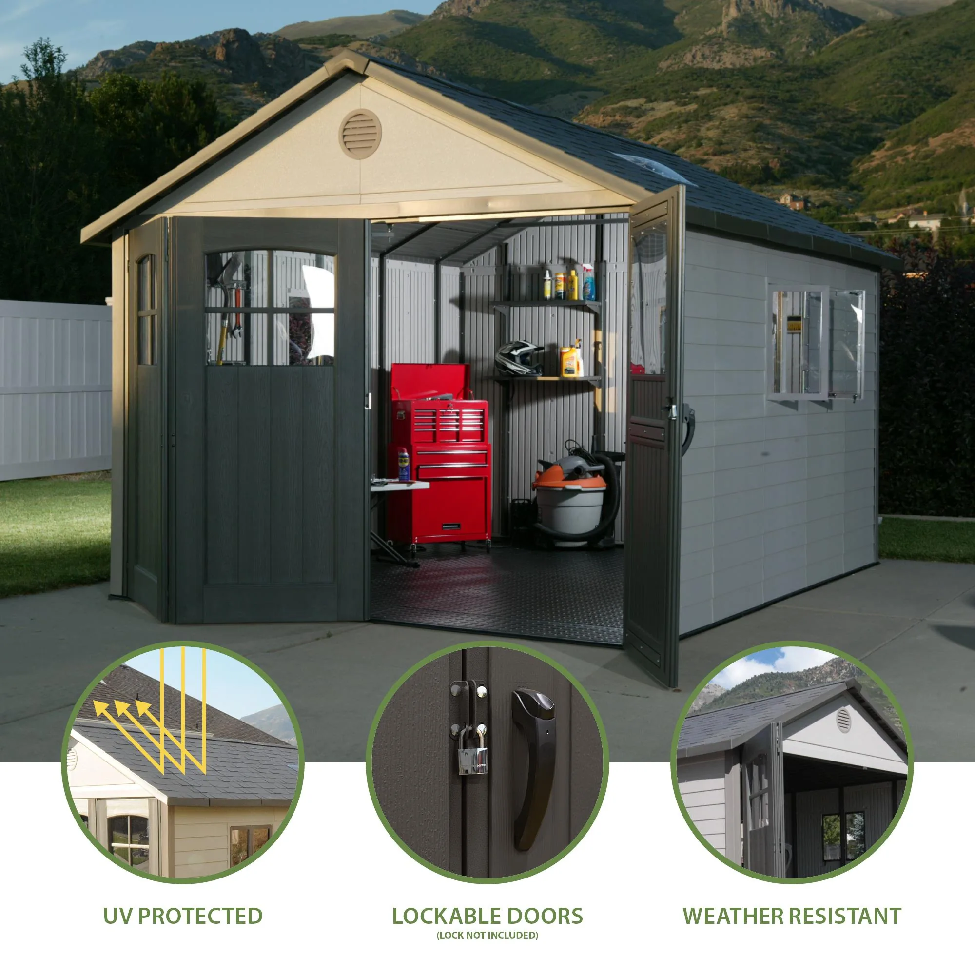 Lifetime 11 Ft. X 11 Ft. Outdoor Storage Shed – 60187