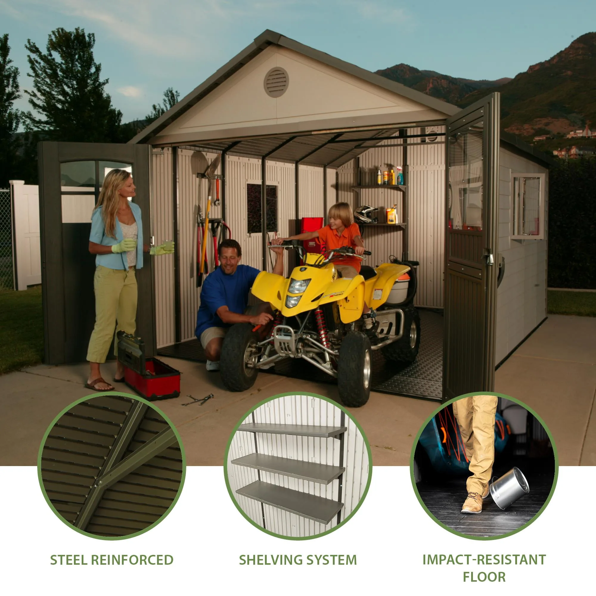 Lifetime 11 Ft. X 11 Ft. Outdoor Storage Shed – 60187