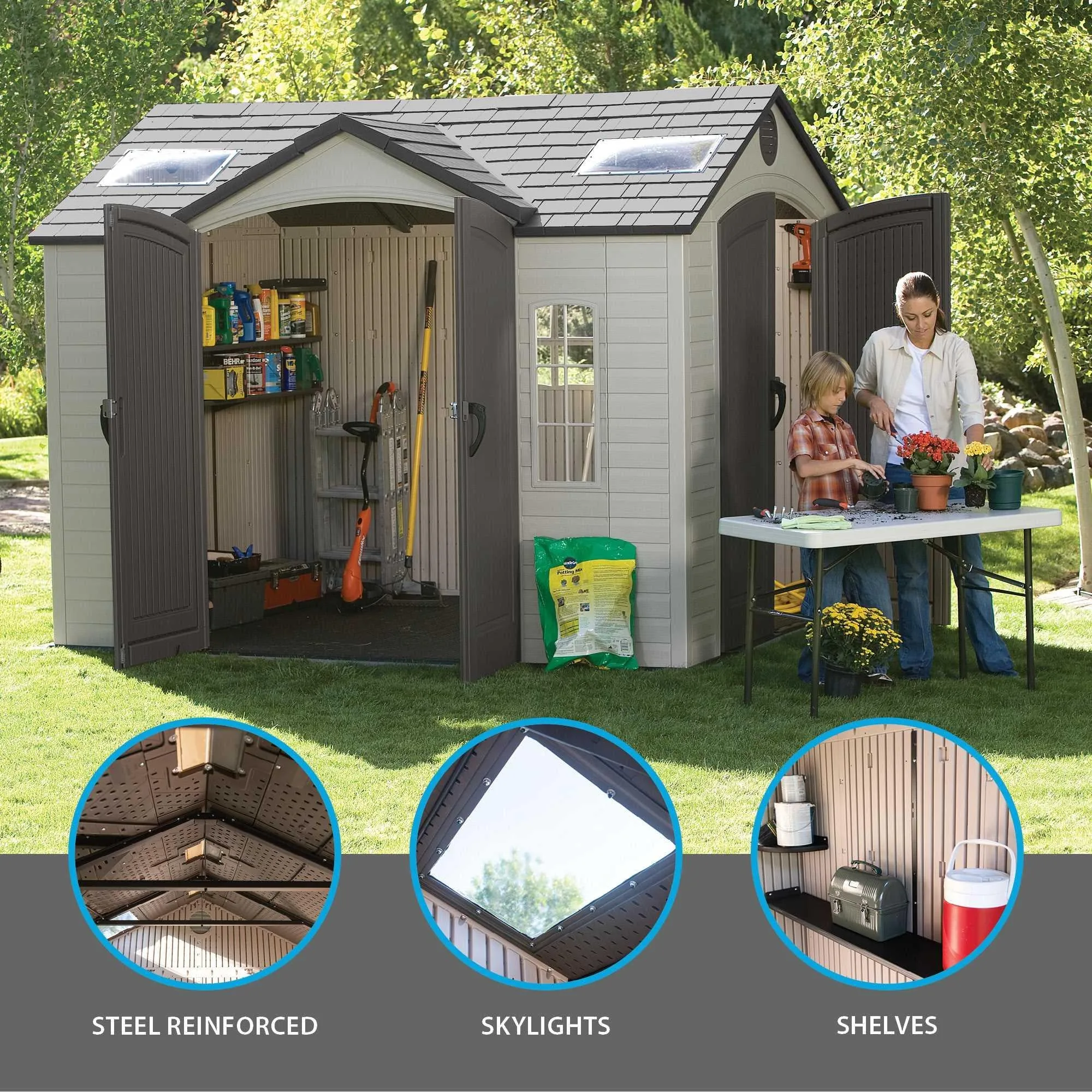 Lifetime 10 Ft. X 8 Ft. Outdoor Storage Shed – 60001