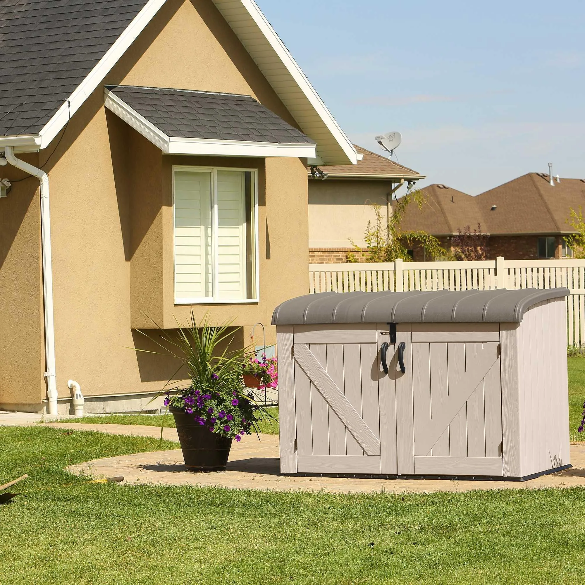 Lifetime Horizontal Storage Shed (75 Cubic Feet) – 60170