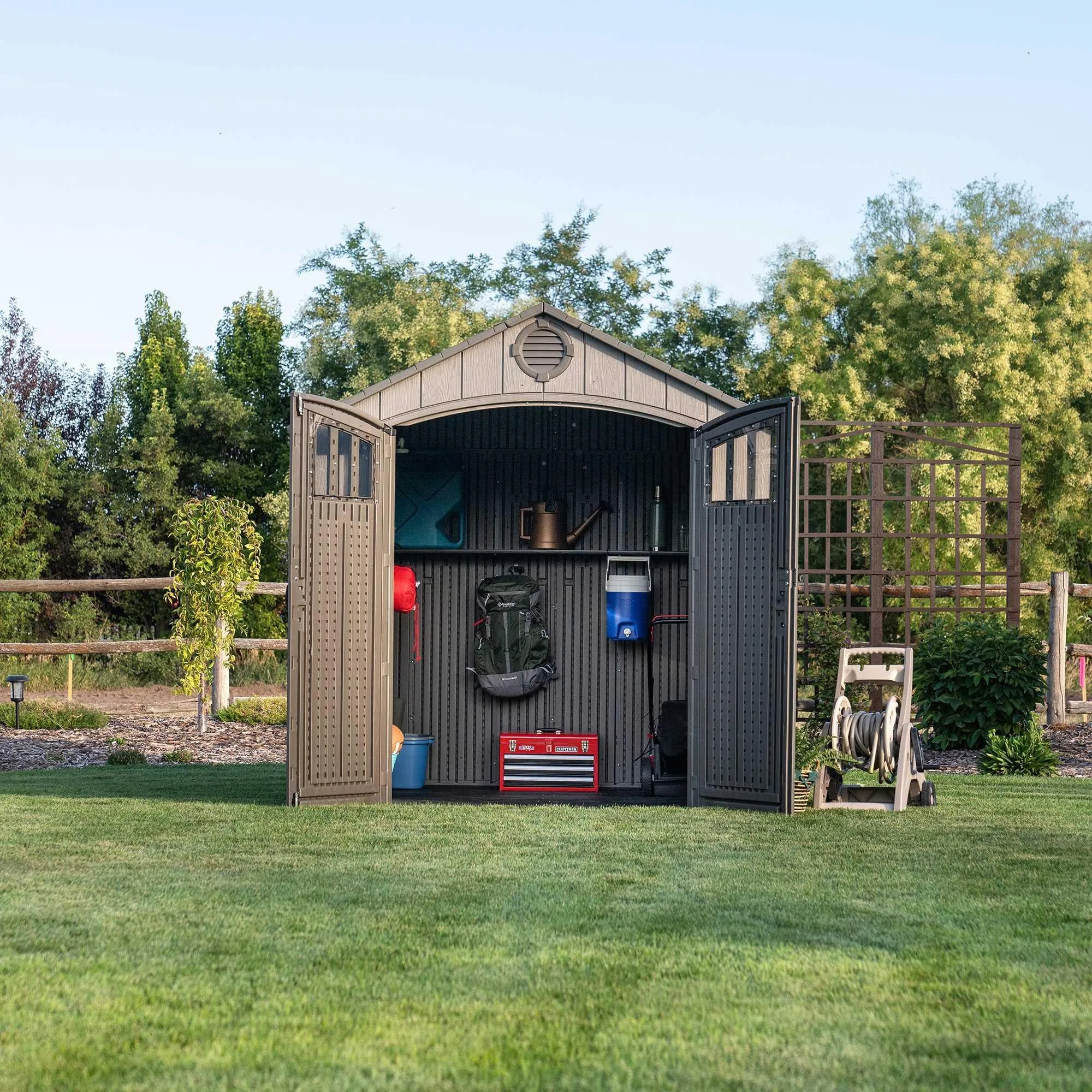 Lifetime 8 Ft. X 7.5 Ft. Outdoor Storage Shed – 60370