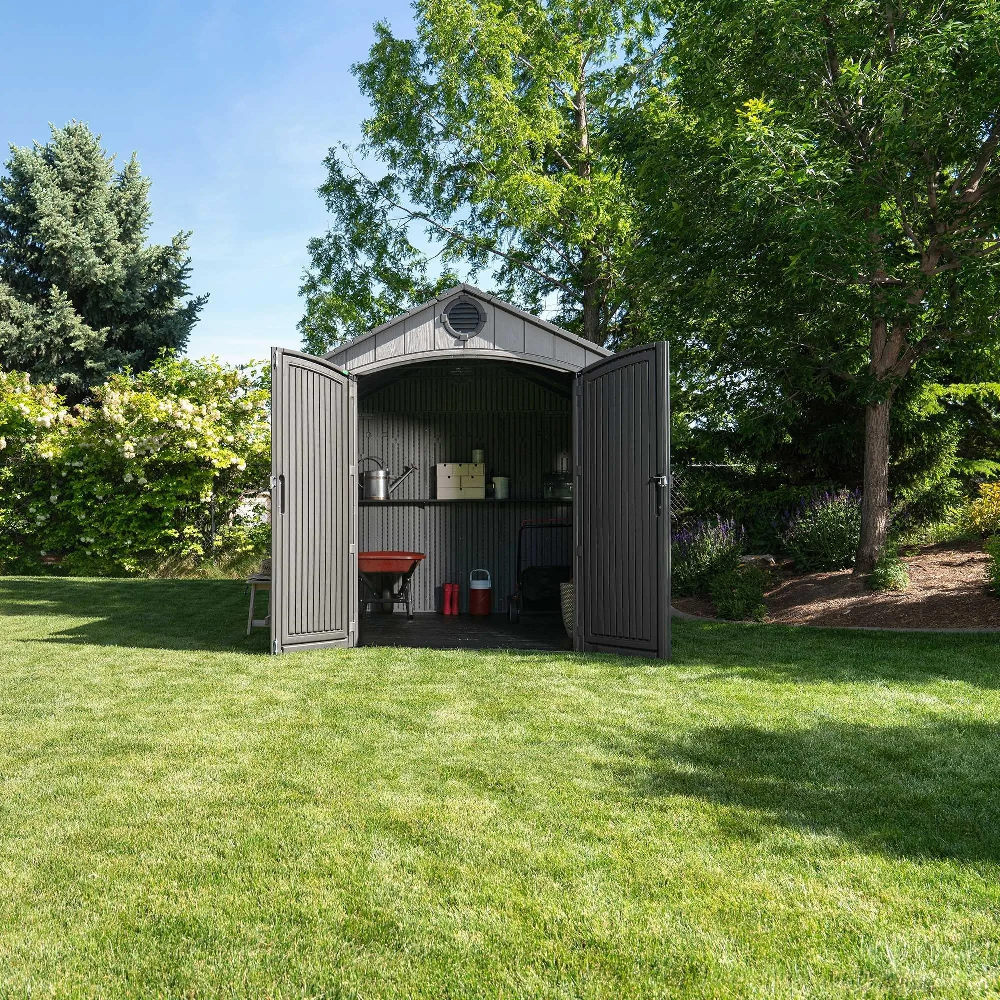 Lifetime 8 Ft. X 7.5 Ft. Outdoor Storage Shed – 60354