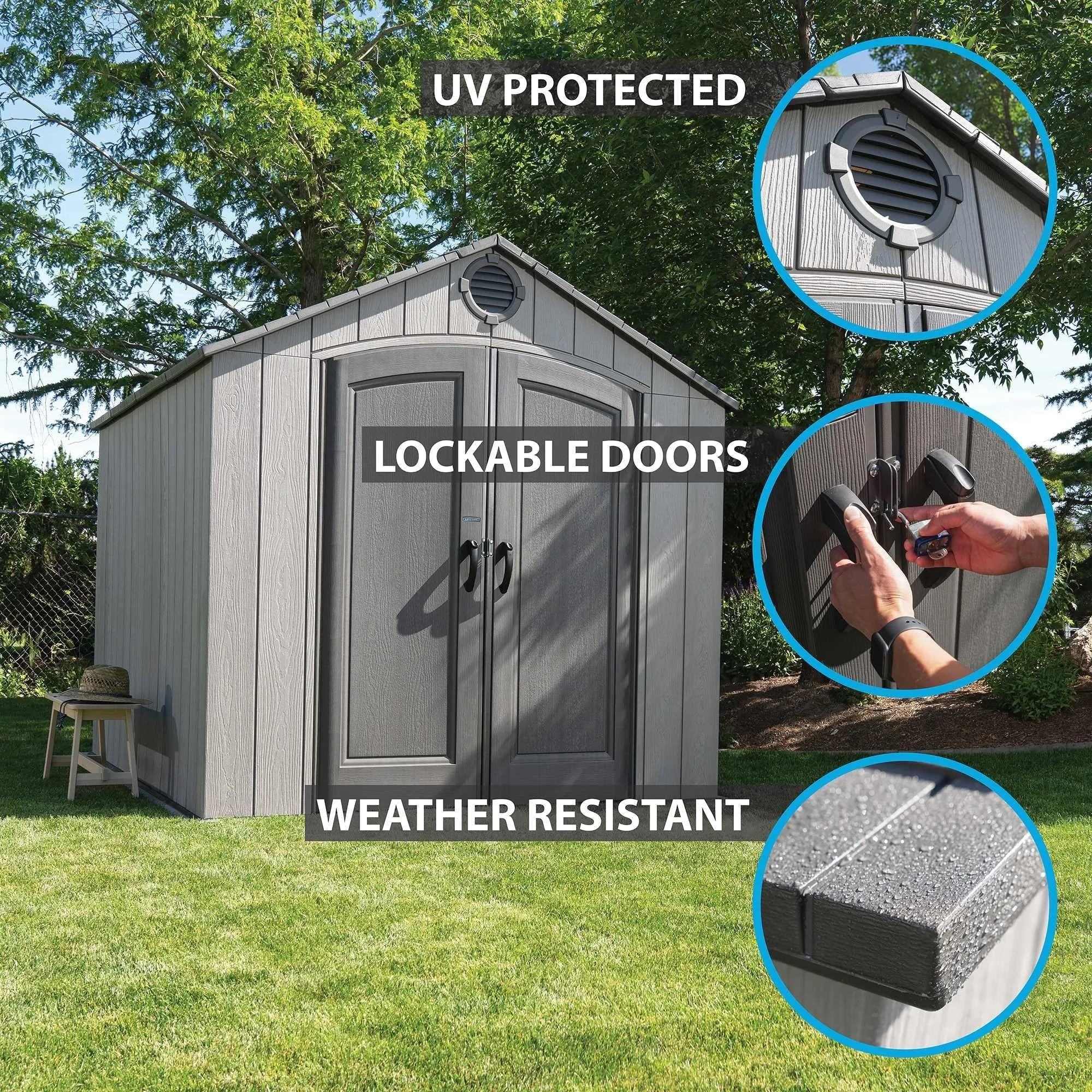 Lifetime 8 Ft. X 10 Ft. Outdoor Storage Shed – 60356
