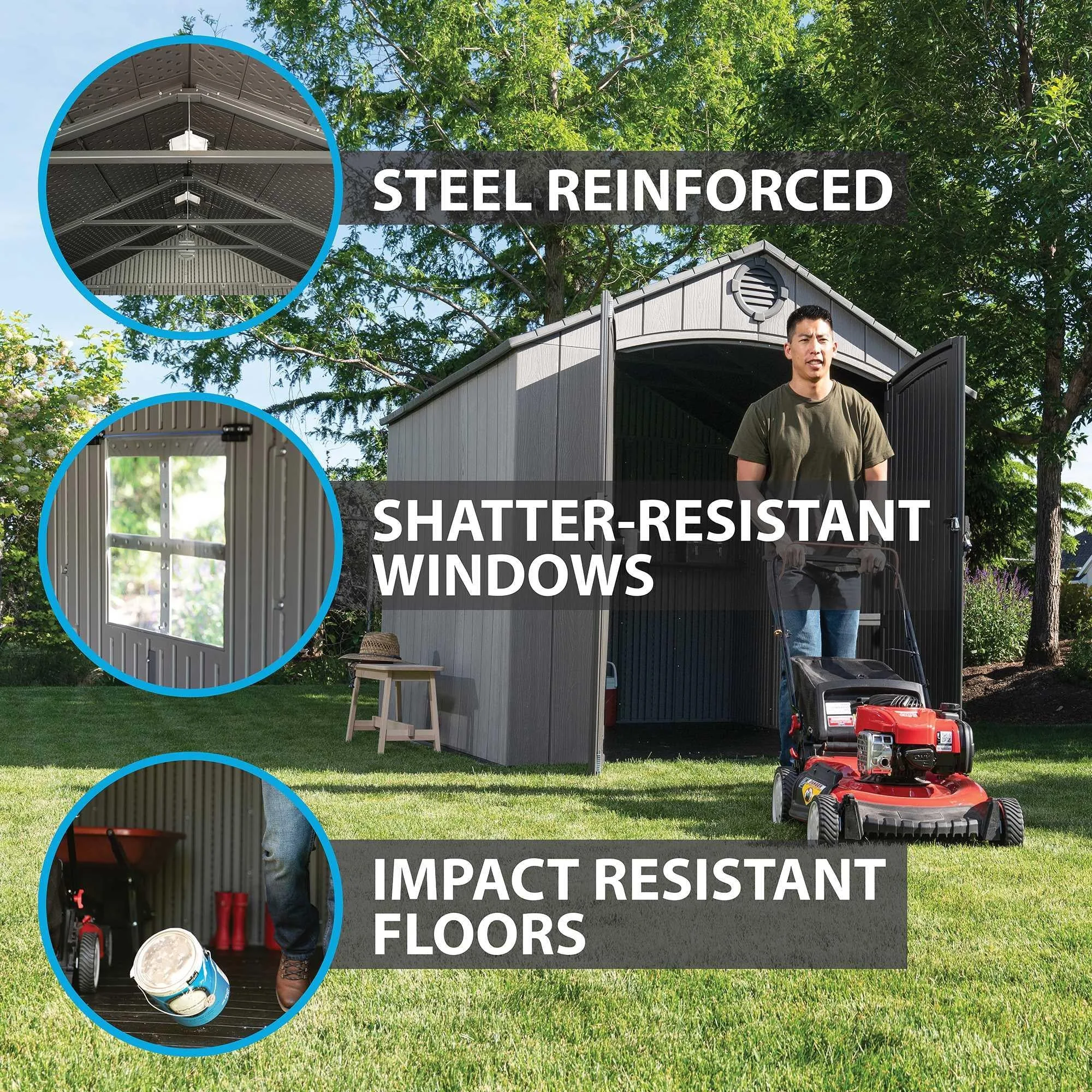 Lifetime 8 Ft. X 10 Ft. Outdoor Storage Shed – 60356