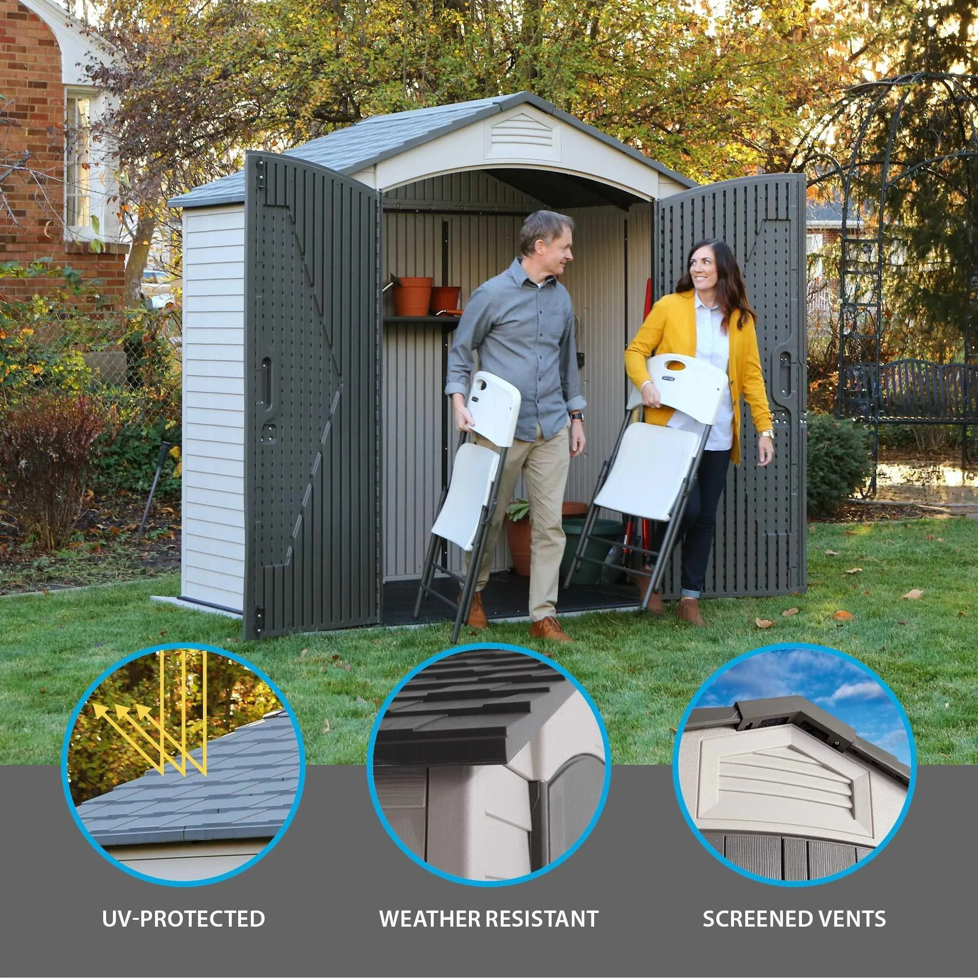 Lifetime 7 Ft. X 4.5 Ft. Outdoor Storage Shed – 60057