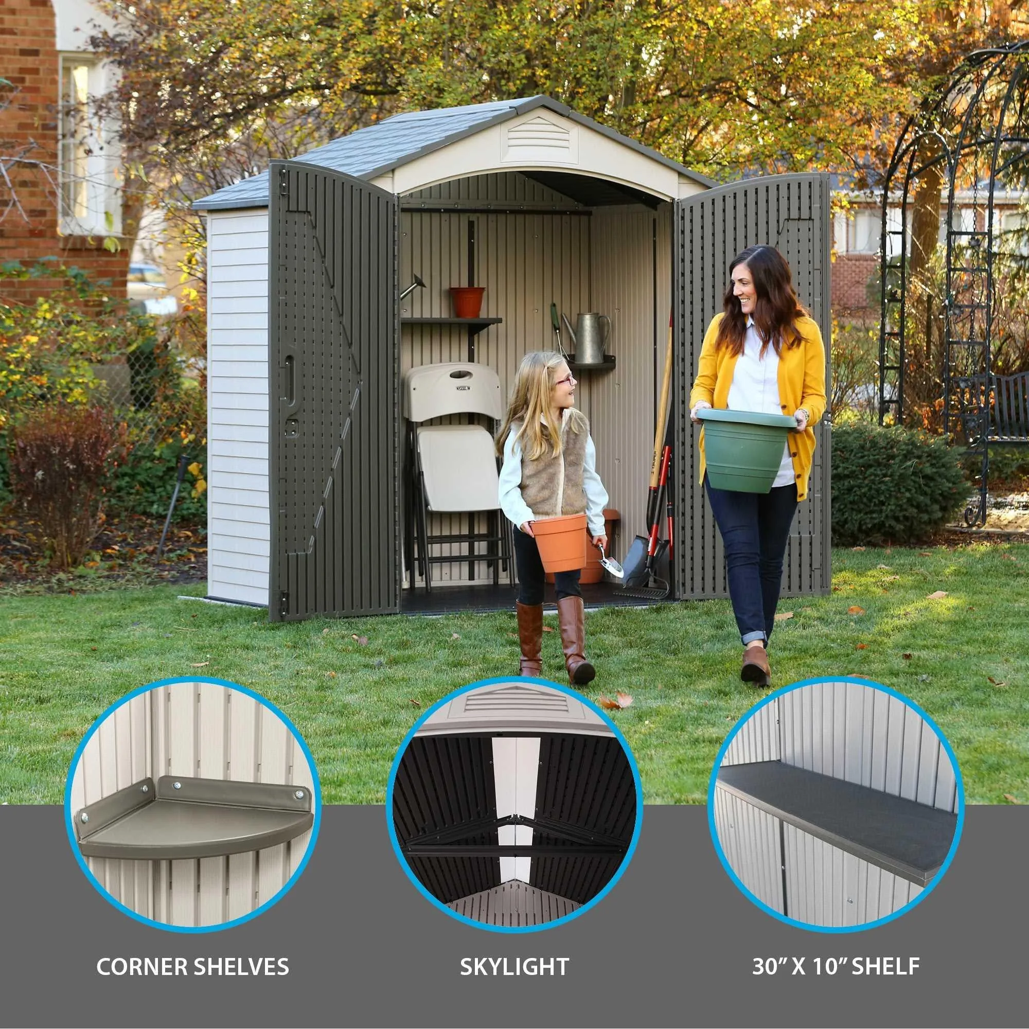 Lifetime 7 Ft. X 4.5 Ft. Outdoor Storage Shed – 60057